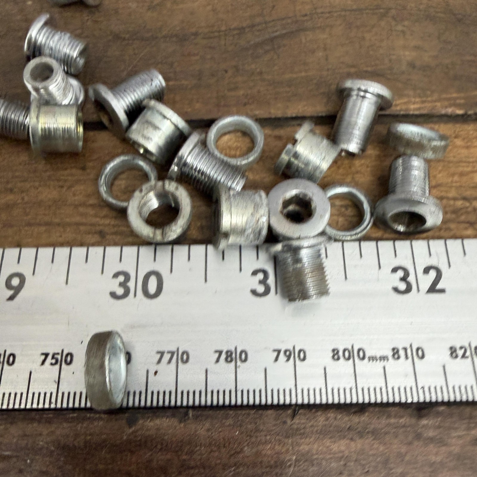 Vintage Takagi Tourney GS Triple Chainring Bolts Nuts Washers Spacers Bike Crank