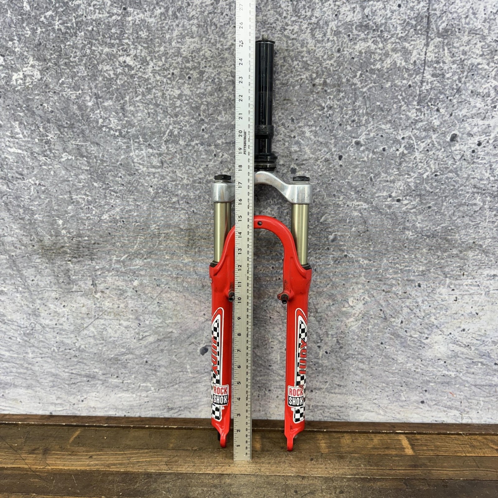 Vintage RockShox Judy Race Suspension Fork 26 1 1/8 Threadless V-Brake Disc Flag