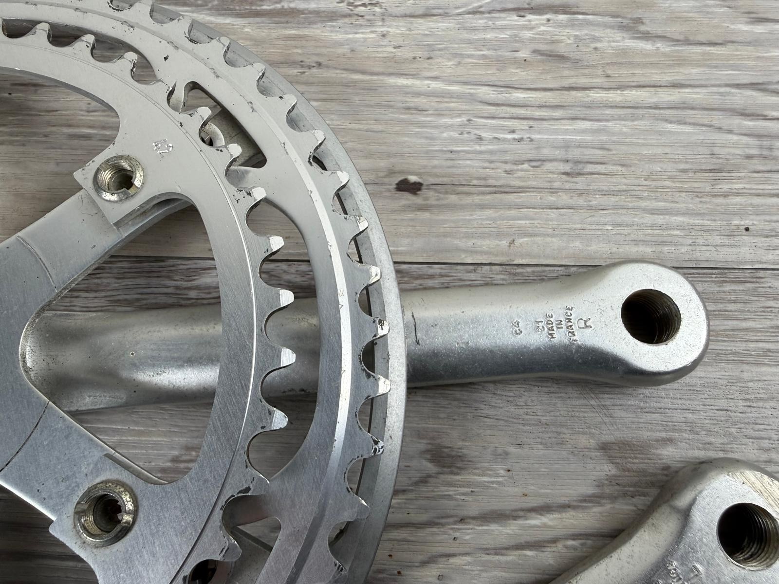 Vintage S France Crankset 170mm 52/42T Square Taper Made in France