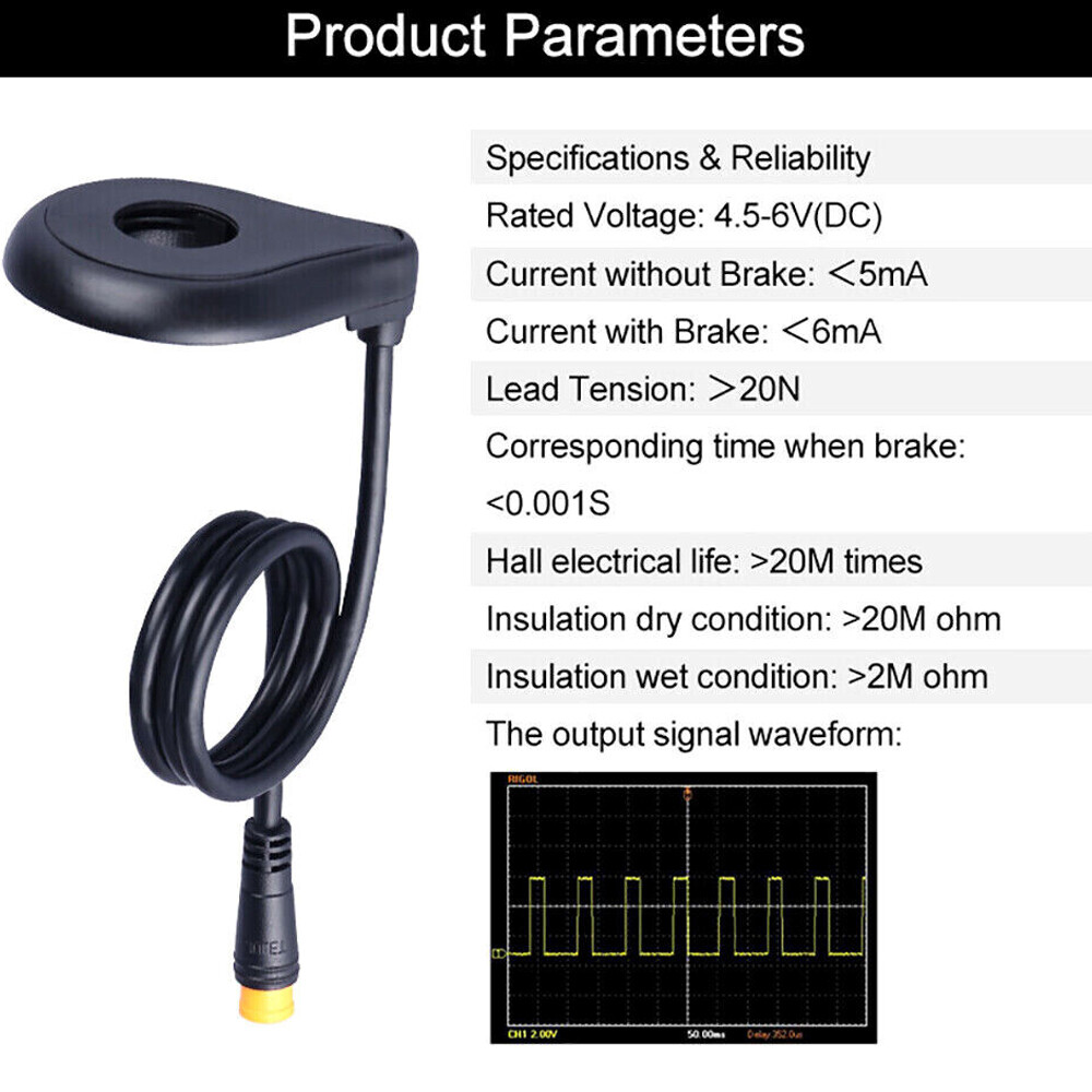 E-Bike Electric Bicycle PAS Pedal Assist Sensor 12 Magnets Double Hall Left Side