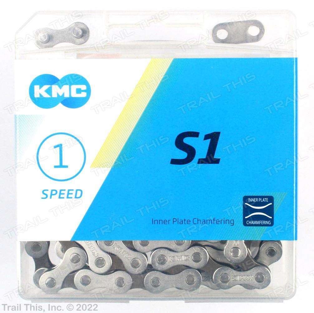 KMC S1 Silver / Brown 1/8″ Single-Speed BMX Bicycle Chain 112L