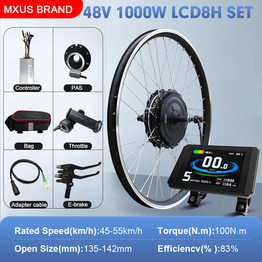 Electric Bike Conversion Kit 48V 1000W High Speed Brushless Hub Motor Wheel