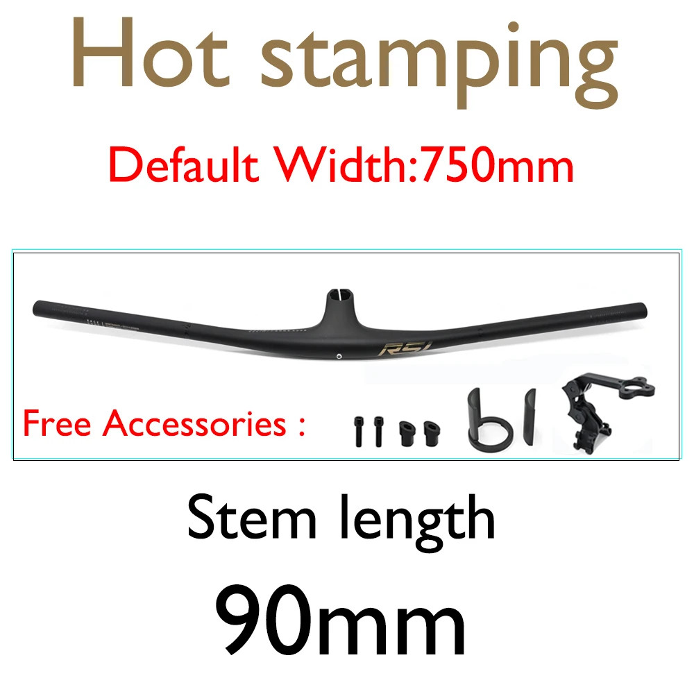 XC/AM/FR Mountain Bike Integrated Carbon Handlebar -13° Stem with Computer Mount