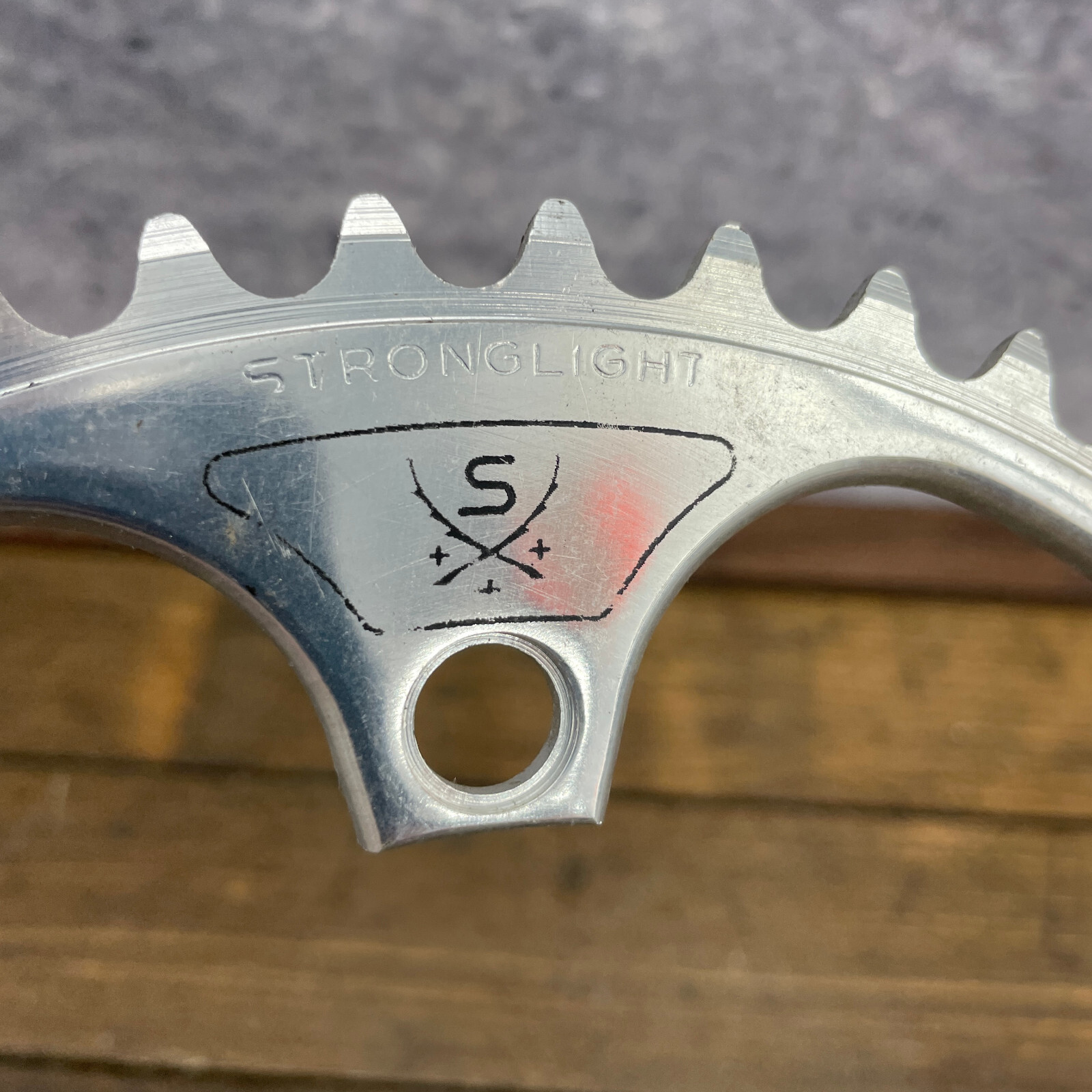 Vintage Stronglight 52t Chainring 52 Tooth 144 BCD Alloy Alloy Eroica Race