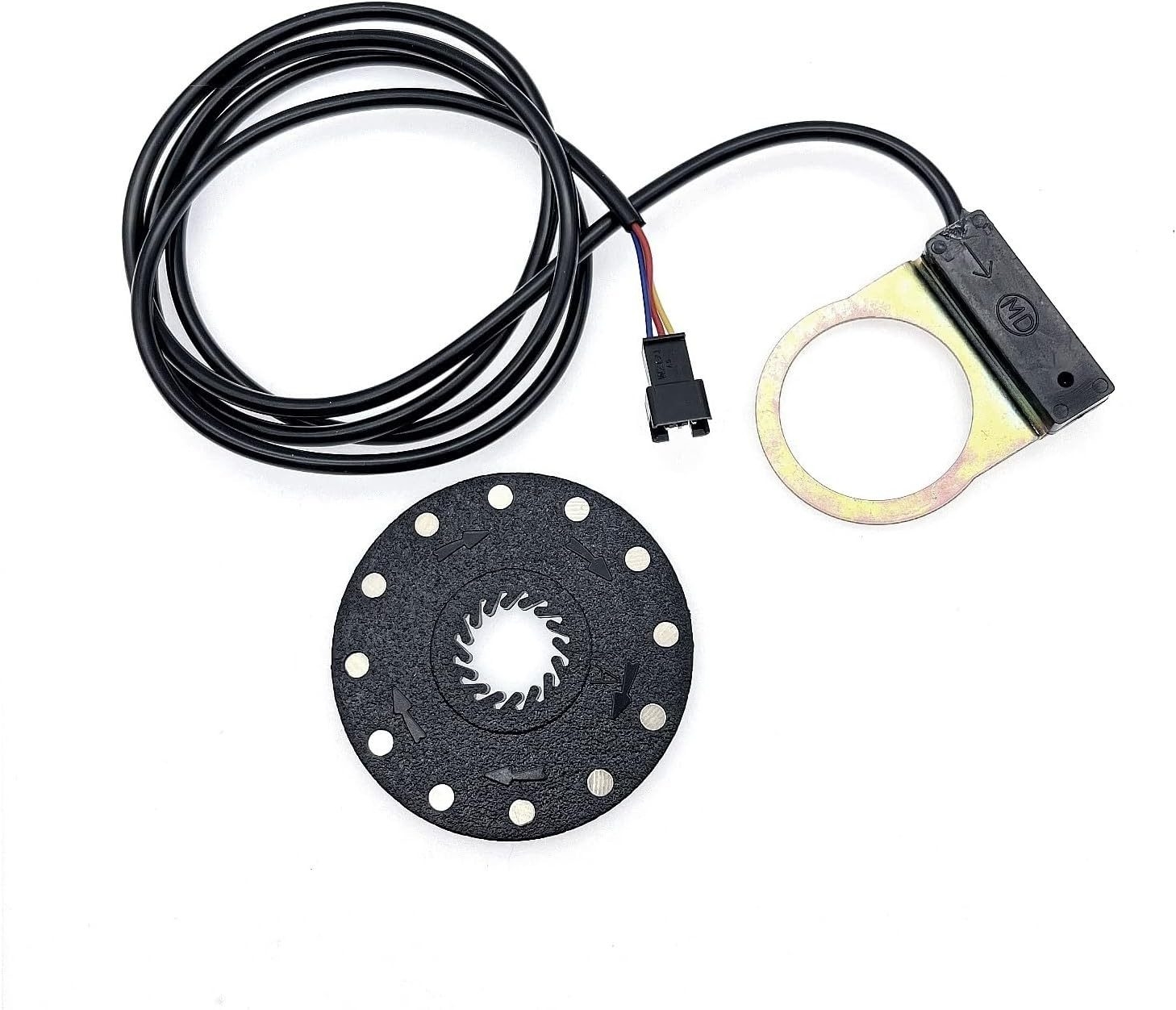 Electric Bike Pedal Assist Sensor, 3 Pin, 12 Magnet, Black, Plastic, Modern S…