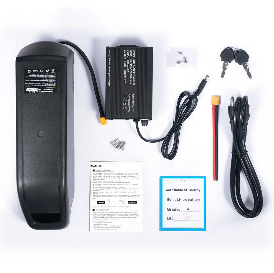 52V 48V 13AH Jumbo Lithium Ebike Battery for 350W 500W 750W 1000W Electric Motor