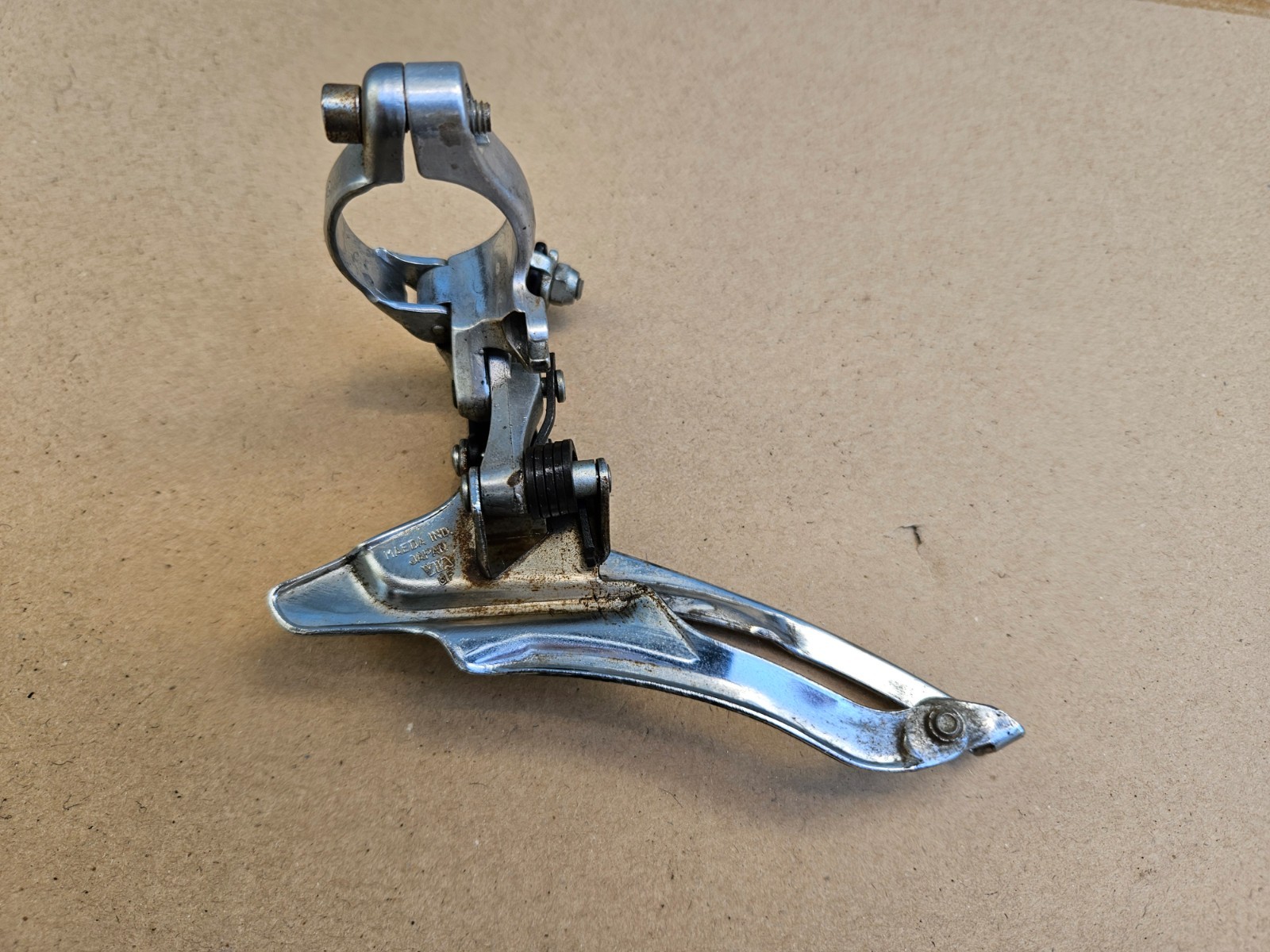 Vintage Suntour XCM Triple Front Derailleur 28.6mm Clamp Bottom Pull low miles