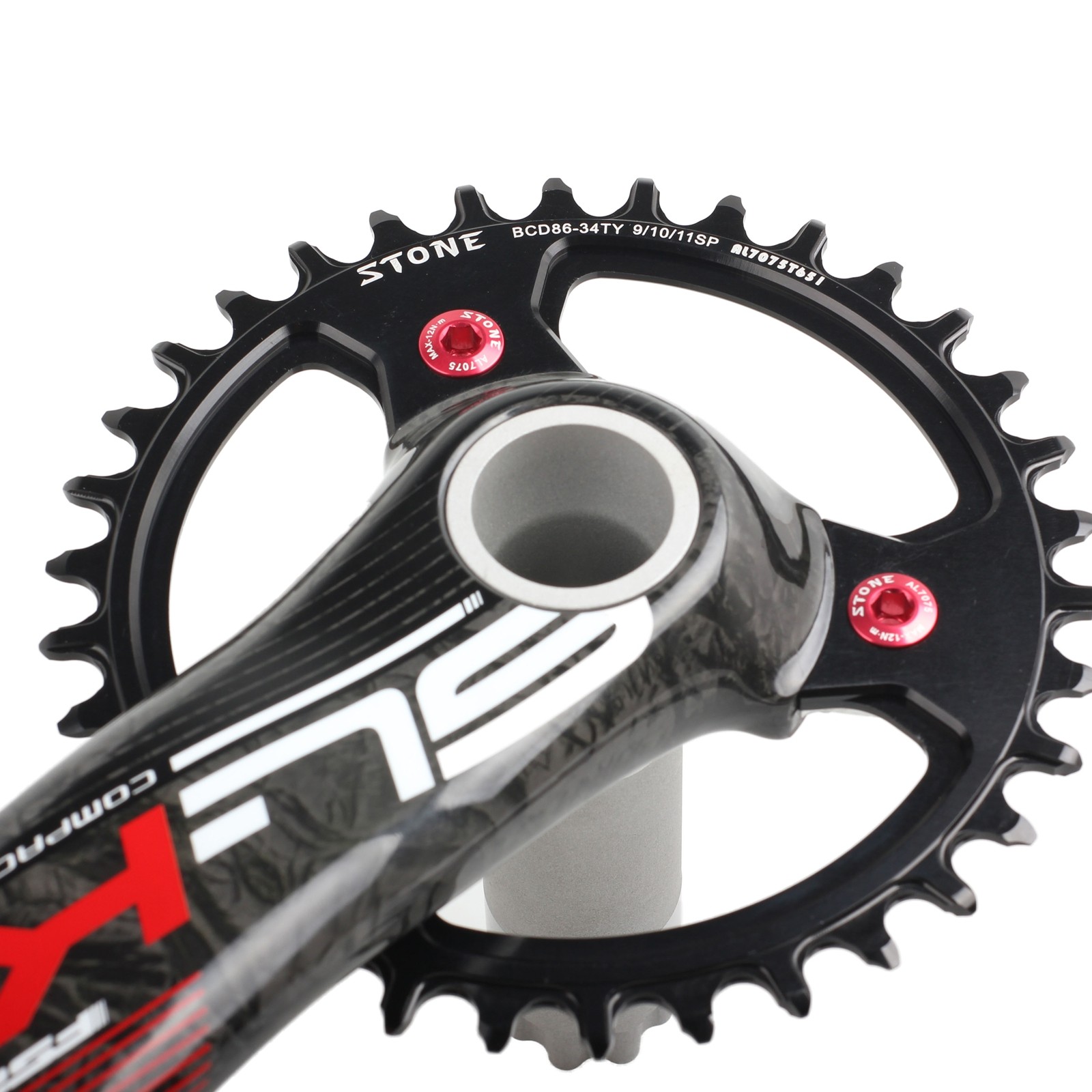Stone 86 BCD Round Chainring for FSA SLK 3 Bolts Mounting Crank 30t to 48T