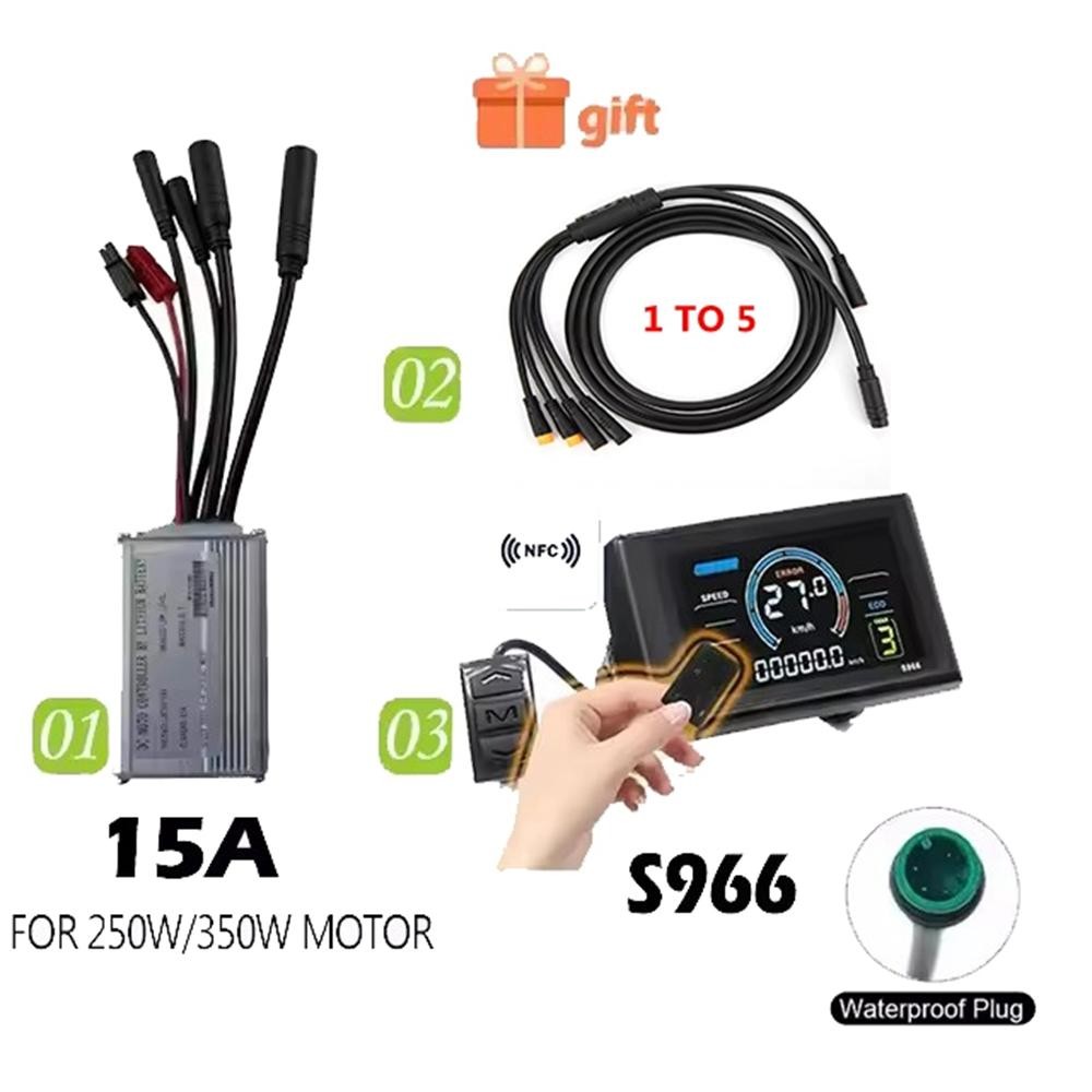 JN 36V 48V 15A 250W 350W Controller Motor w/Display Set 3 Pin 9 Pin E-Bike Parts