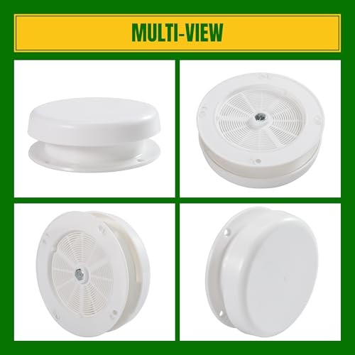 1 Pcs RV Roof Mushroom Vent Plumbing Vents with 1 Pcs 1 Pcs Vent+1 Pcs Cover