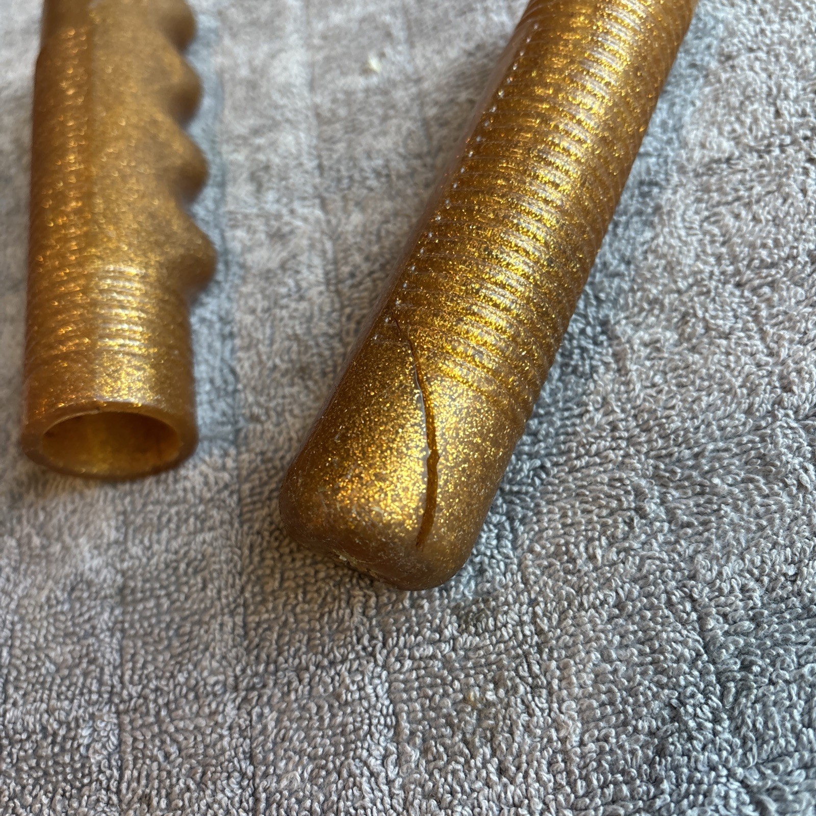 Gold Bicycle Hand Grips 4 5/8” – Huffy Murray Muscle Bike 1970’s