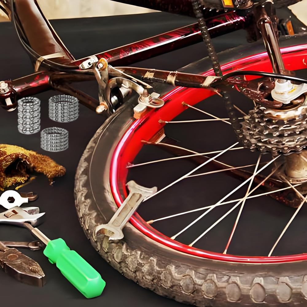 10 Size Bike Ball Bearing Headset Set Silver 5 Sets
