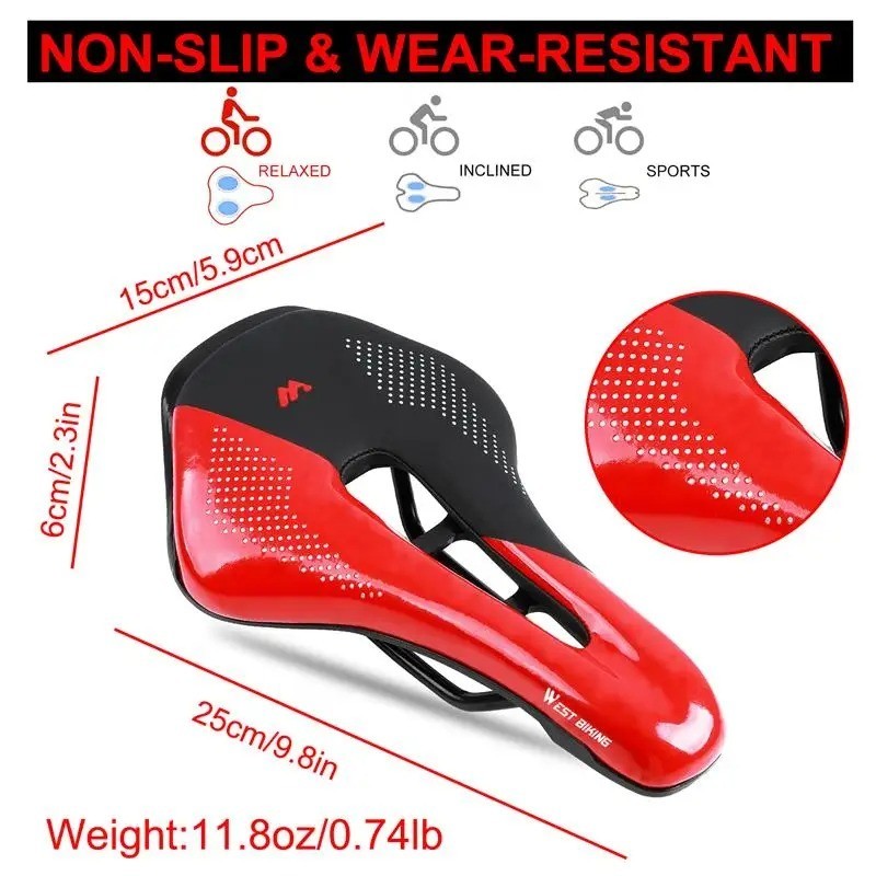 WEST BIKING Ultralight Mountain Bicycle Saddle MTB Short Nose Road Bike Seat