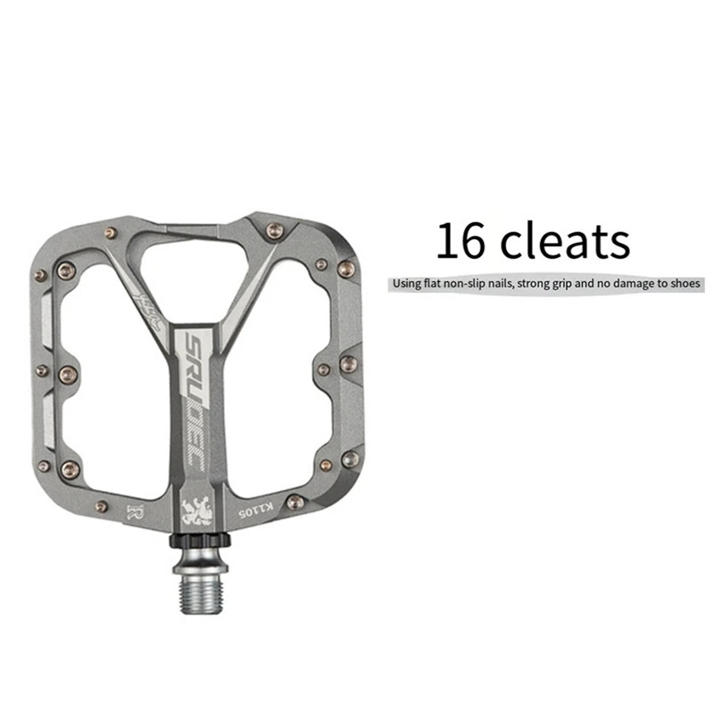 Wide CNC Aluminum Chrome Steel Bicycle Pedals 3 Bearings, Bicycle Platform