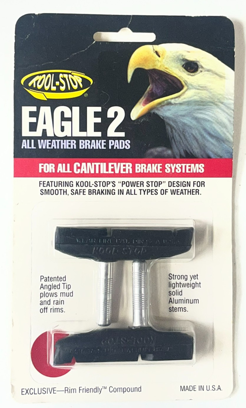 KOOL STOP EAGLE 2 CANTILEVER BRAKE PADS SMOOTH POST BLACK KS-EC2B NEW and Sealed