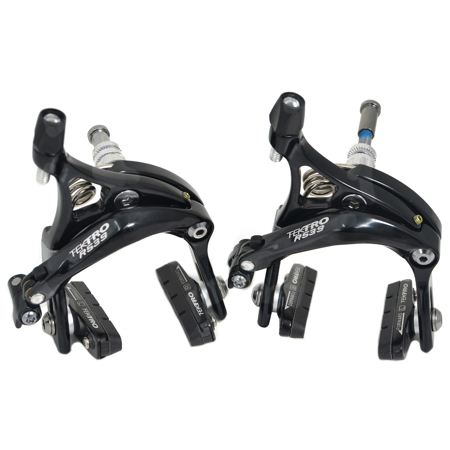 Tektro R539 Caliper Brake Set 47-59mm with QR Recessed Mount , Black