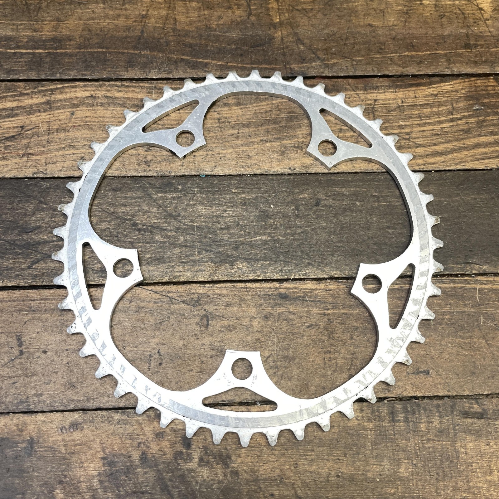 Vintage Takagi 48T Chainring 48 Tooth 130 BCD 5-Arm Silver Alloy Road Bike