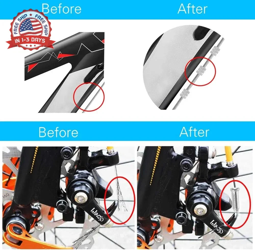 Bike Brake Cable Shifter Cable, Bicycle Gear Cable Wire for Mountain Bike, Bike