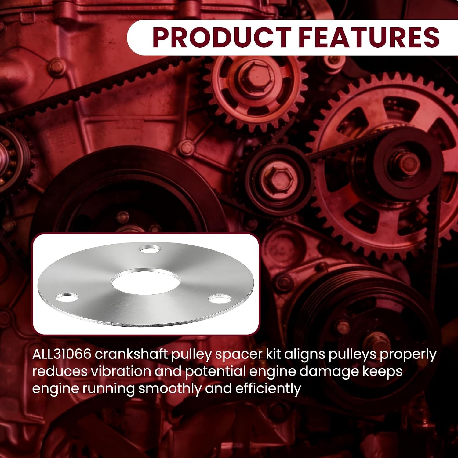 Allstar Crank Pulley Shim Kit – All31066 Replacement for Crank Pulley