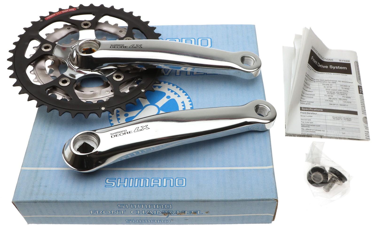 Shimano Deore LX FC-M569 8 Speed Crankset 170mm Silver 42/32/22 NOS NEW Vintage