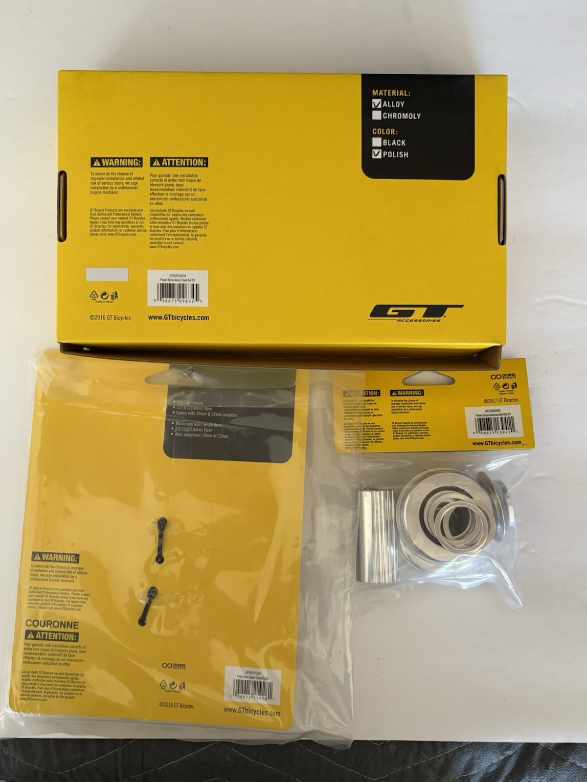 GT POWER SERIES CRANKS/POWER DISC/BOTTOM BRACKET KIT