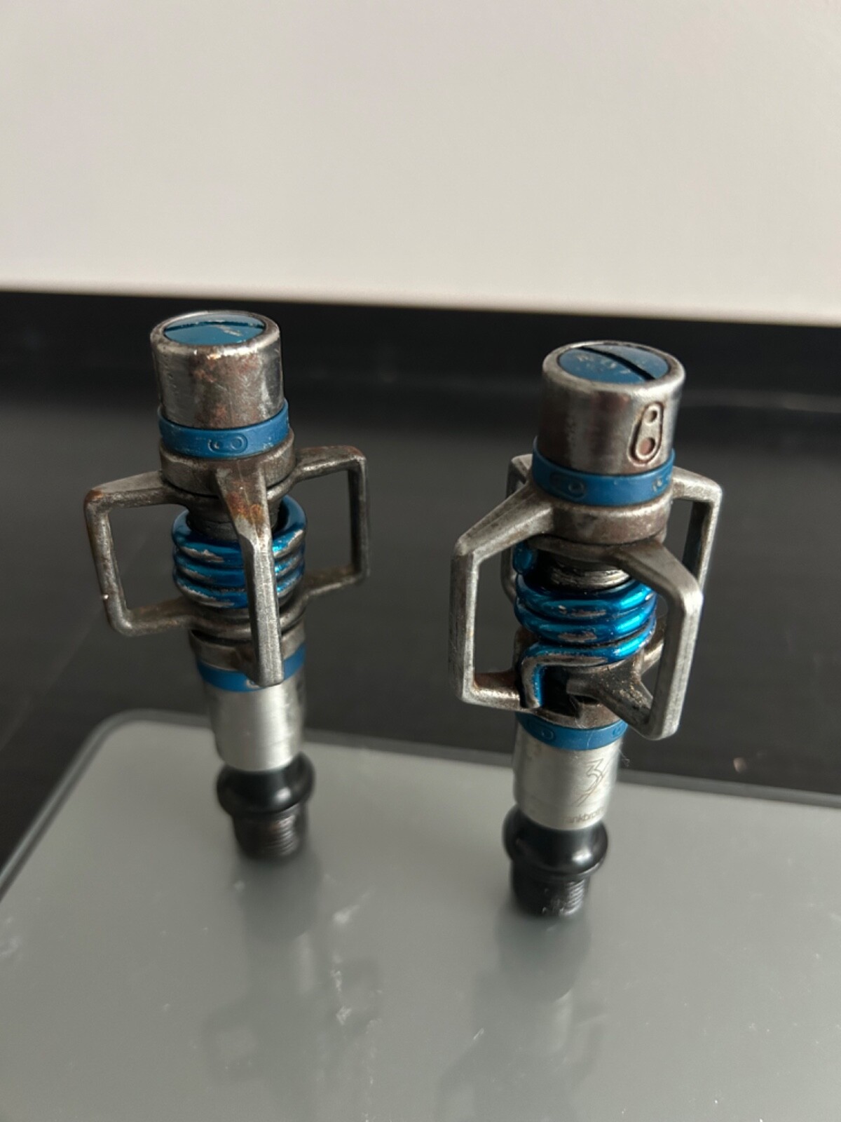 CrankBrothers Eggbeater 3 Clipless Gravel MTB CX Pedals Silver/Blue