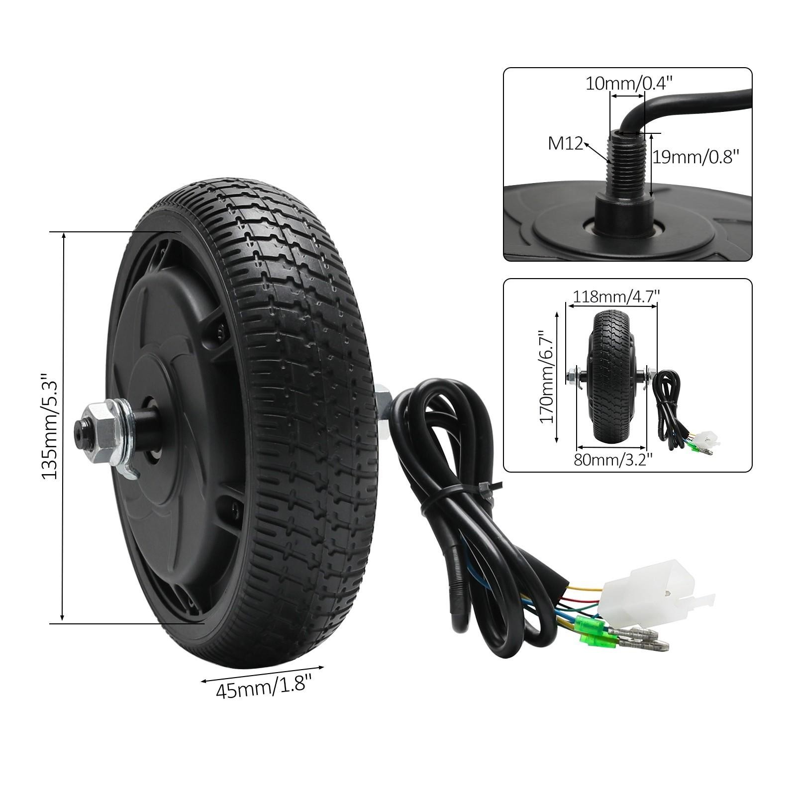 6.5 Inch 24V 250W Scooter Hub Motor Kit Electric E Bike Wheel w/ Controller