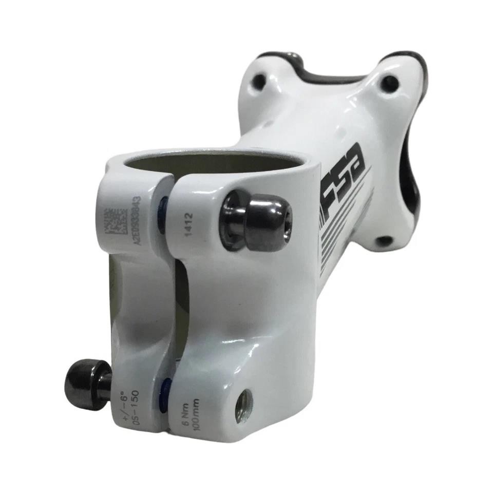 FSA Gossamer Pro Stem 100mm ±6° 31.8mm Carbon Faceplate White Alloy 161g