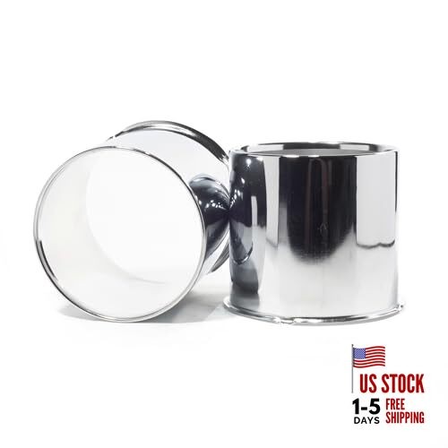Pcs 5.15inch Trailer Wheel Center Caps Push 5.15″ OD 4.69″ H 2 2Pcs Chrome
