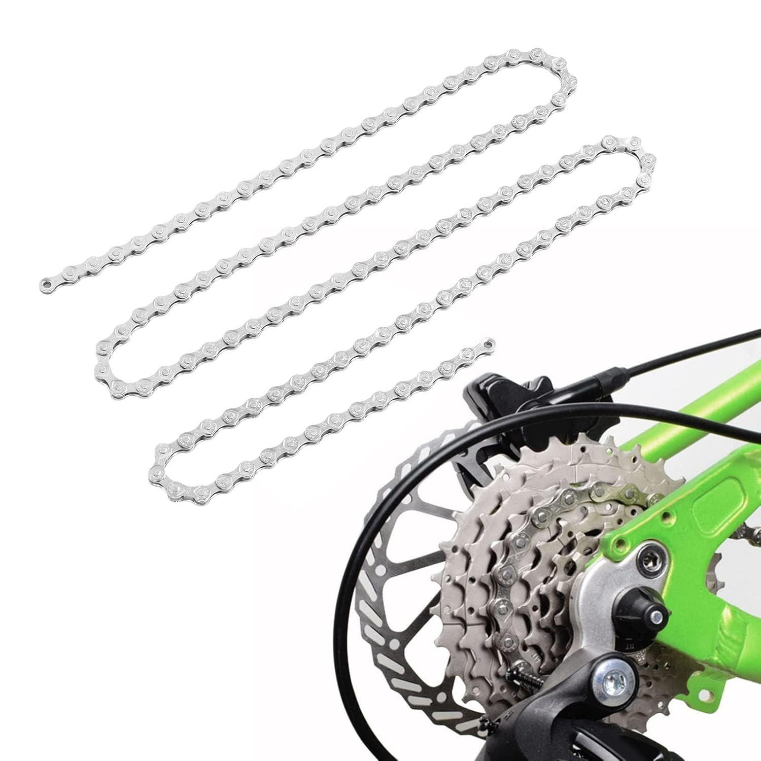 Stainless Steel Bike Chain for 6/7/8 Speed Bicycles – Articulating Buckle Res…