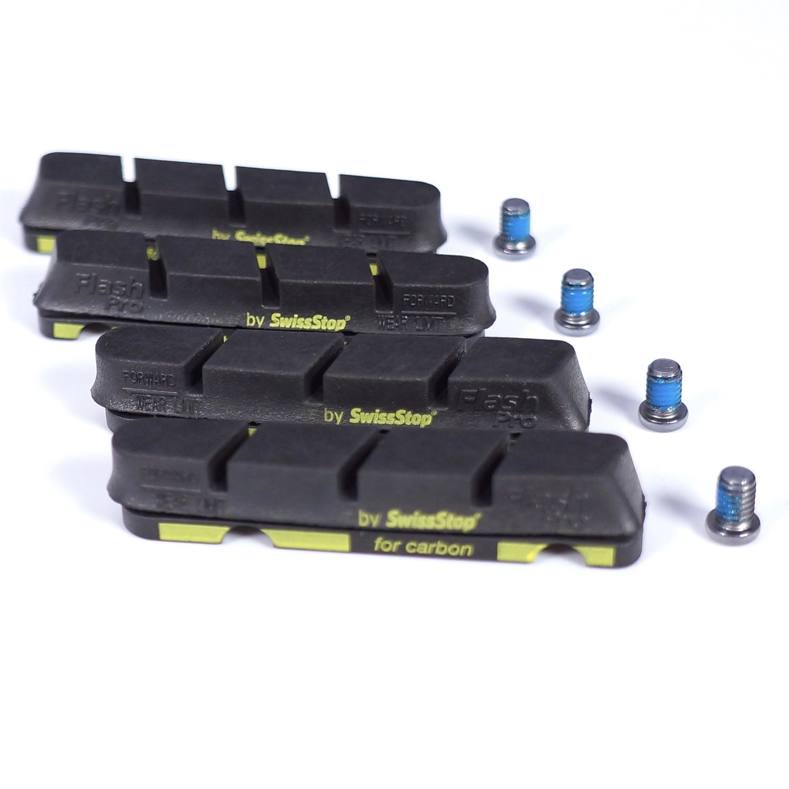 SwissStop 2 or 4 pcs FlashPro BlackPrince Carbon Rim Brake Pads Fit Shimano Sram