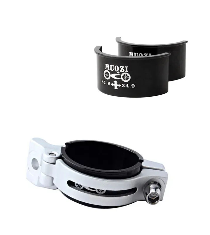 2PCS New Bike Front Derailleur Shim Adapter 28.6 to 31.8 34.9 Clamp Converter