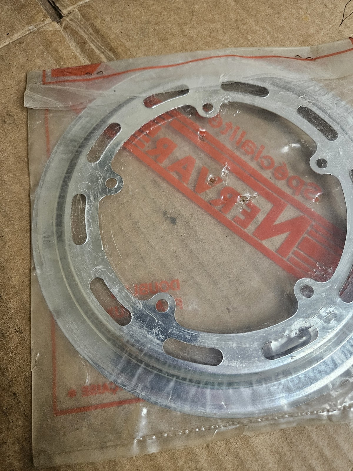 NOS Nervar 52t Chain Ring Protector, Guard, 5 holes, chrome, road bike, France