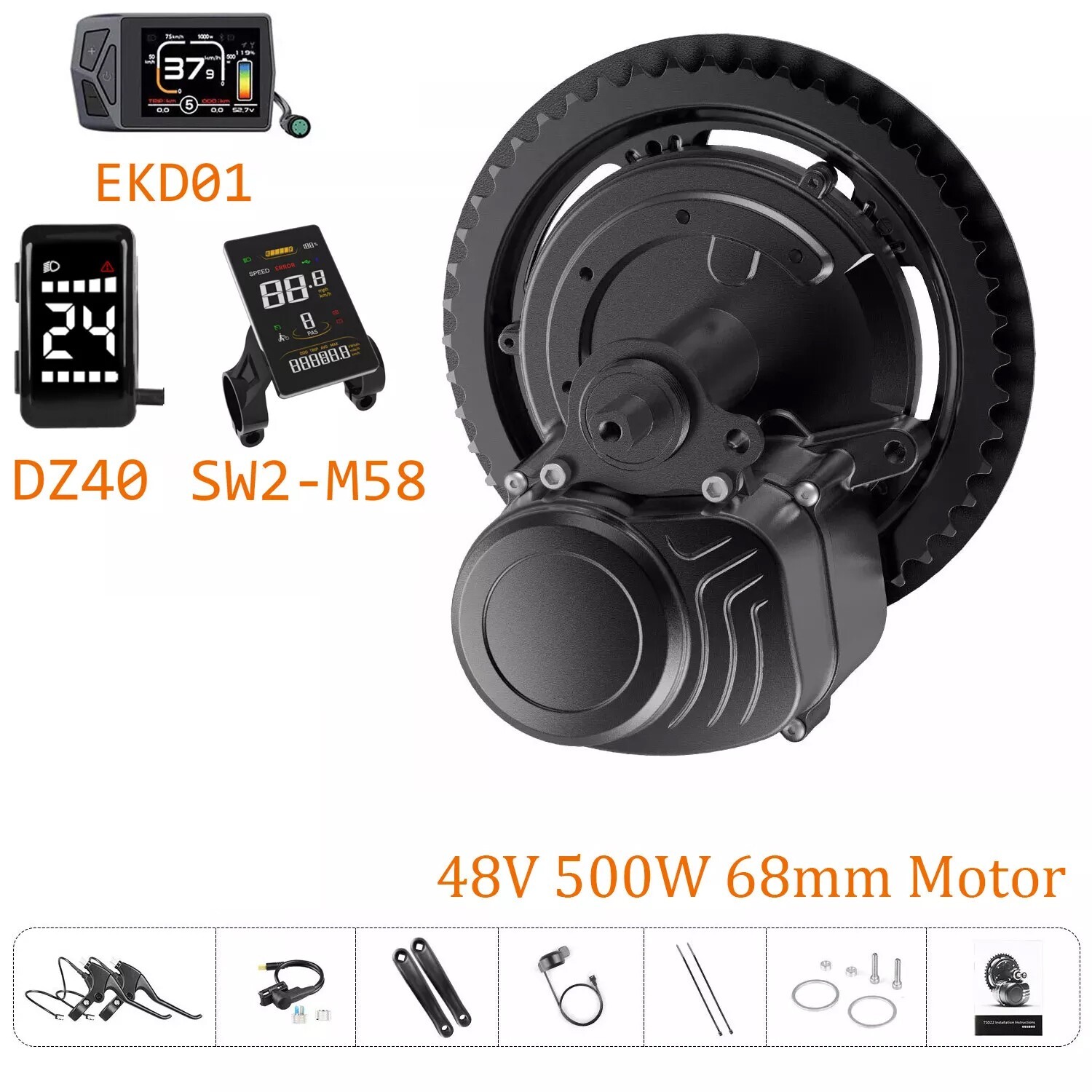 Tongsheng TSDZ8 750W TSDZ2B 500W Motor Kit Mid Drive Torque Sensor Conversion