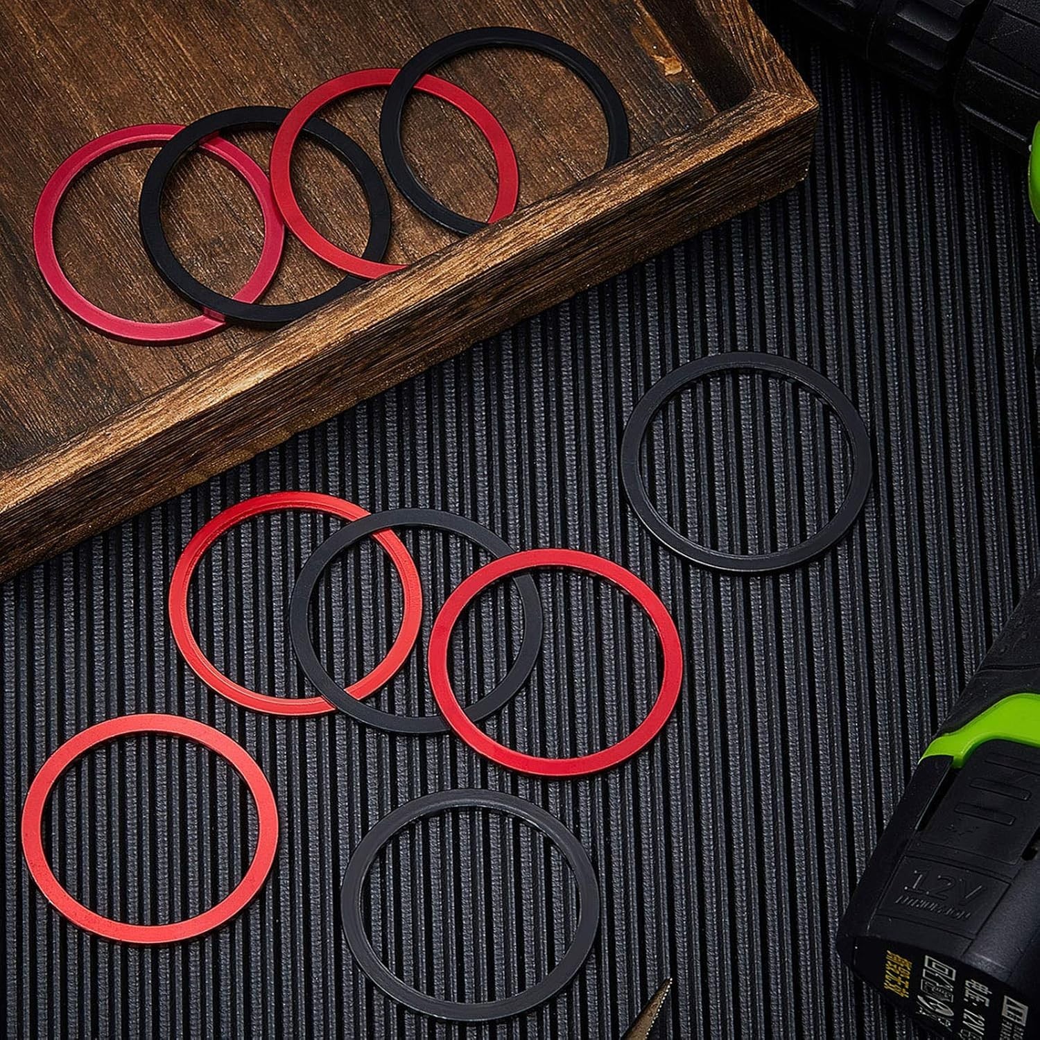 10pc Bike Cassette Spacer Washer Set 1-3mm Anodized Alloy 7 8 9 10 11 Speed Free