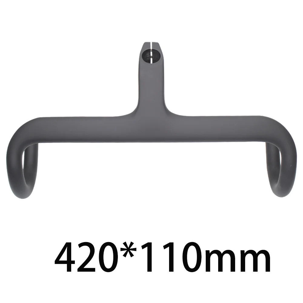 -17° Carbon Road Bike Integrated Drop Bar Supports Internal Cable Routing
