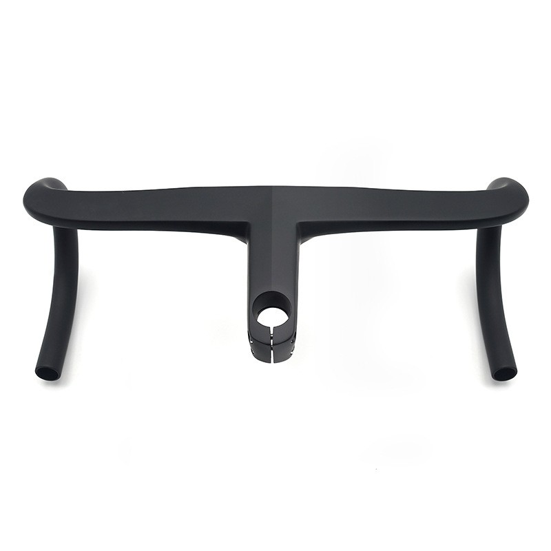 28.6mm Carbon Fiber Integrated Handlebar Road Bike Aero Drop Bar Internal Cable