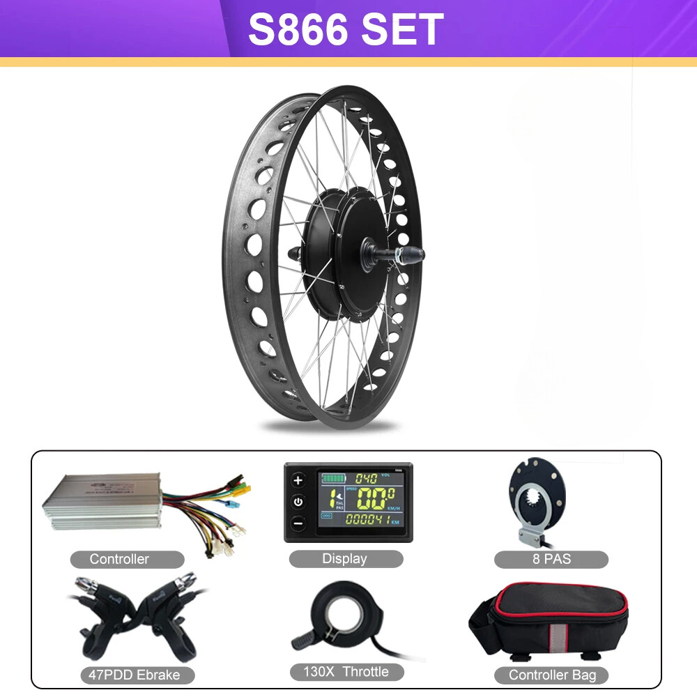 48V 1000W 1500W Snow Electric Bicycle Fat Tire Rear Rotate Hub Motor 20/24/26»