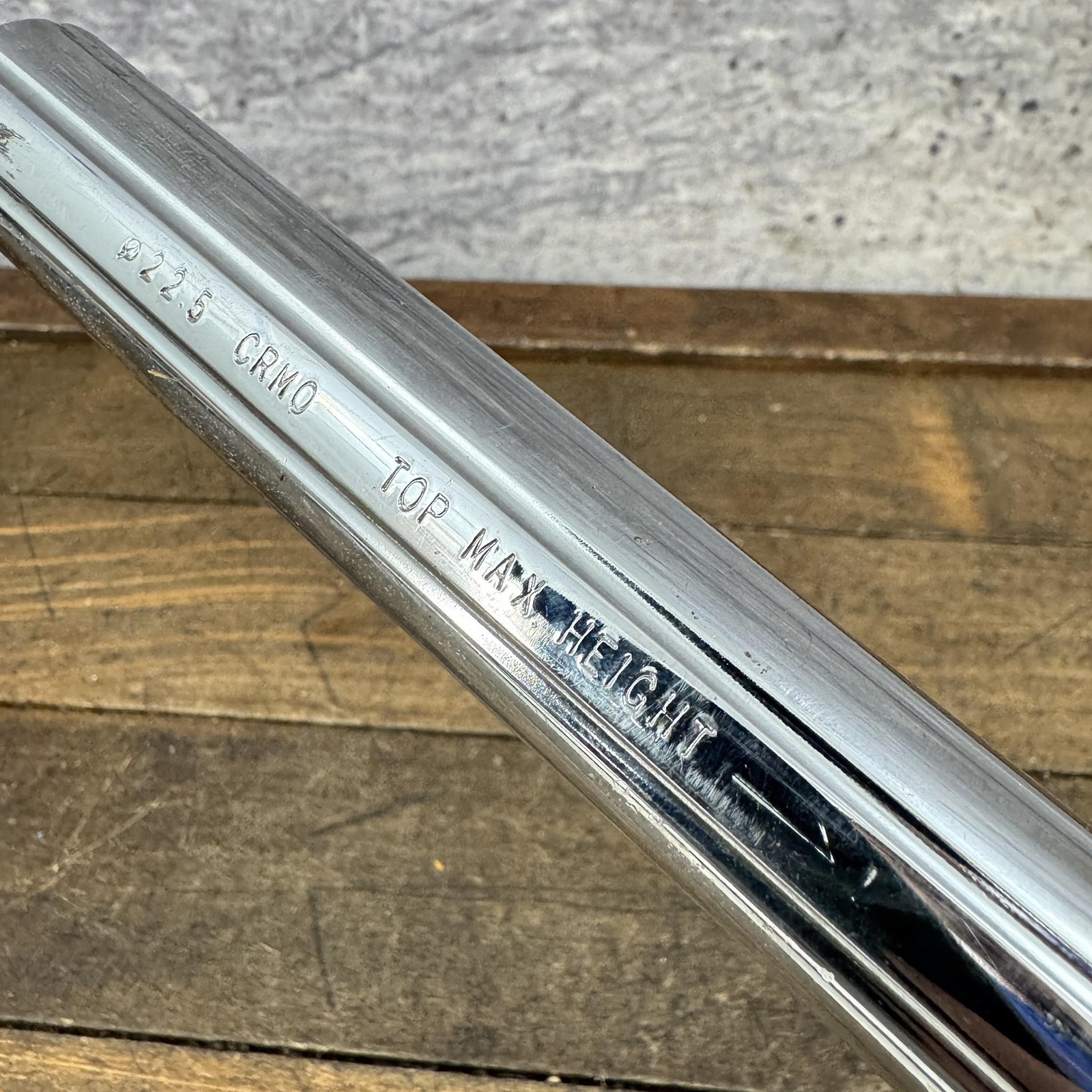 Vintage 22.5mm BMX Seatpost CRMO Hutch Schwinn Predator Fluted 1980s Silver
