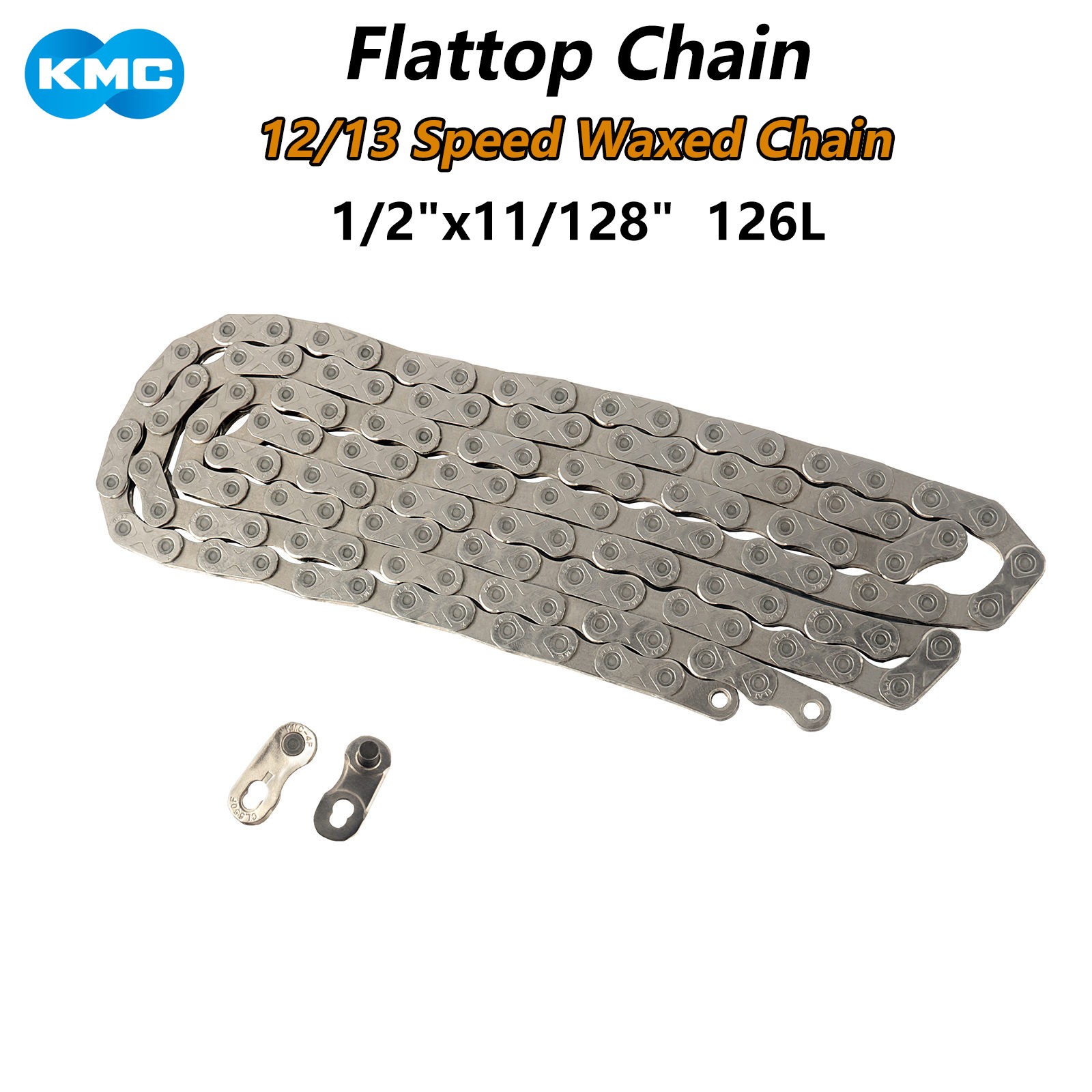 KMC X-Flat 12/13 Speed Waxed Flat Top Chain 126 Link For Sram FLATTOP T-Type