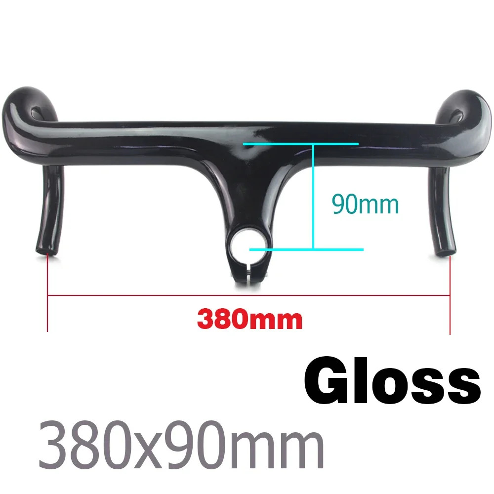 Full Carbon Integrated Handlebar with Spacers Road Gravel Bikes Drop Bar 28.6mm