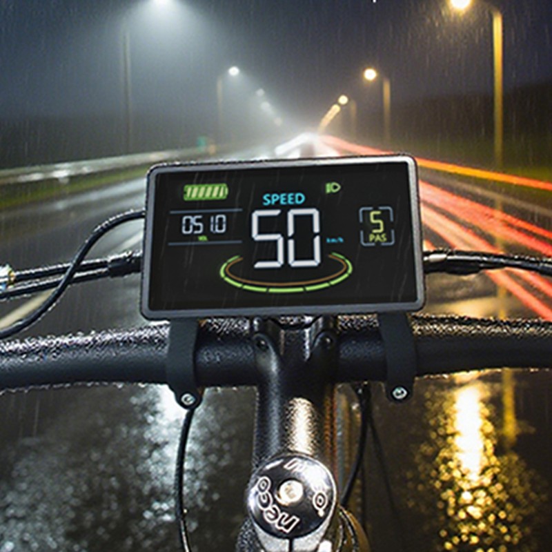 H6C LCD Display Control Electric Computer Color Gradient Digital Speedometer