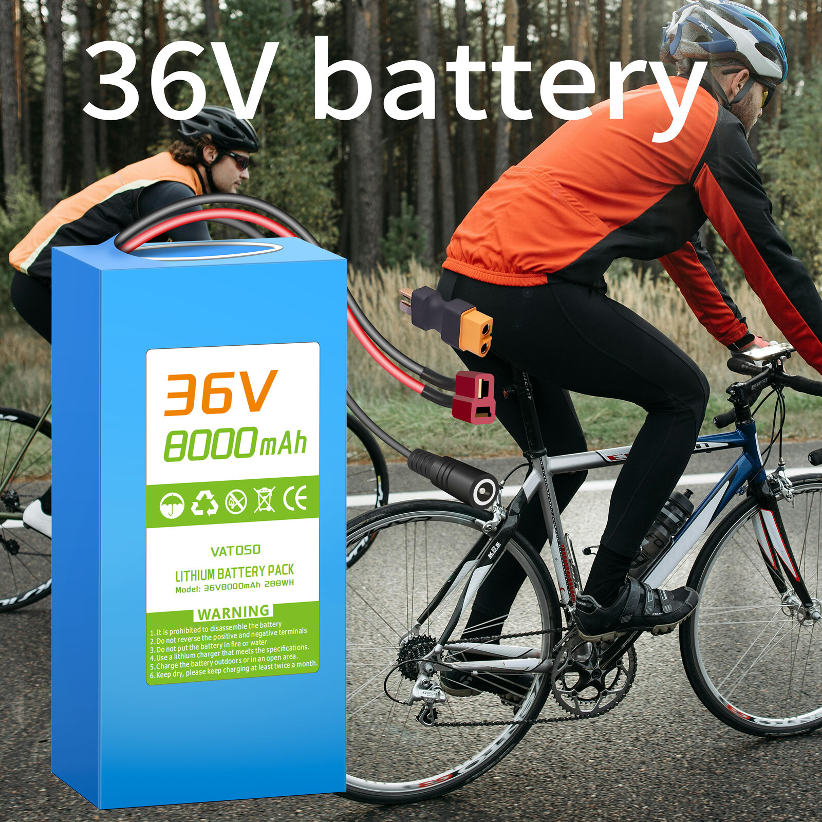 36V 8AH Ebike Battery Lithium fo 250W-500W Ebike Electric Bicycle