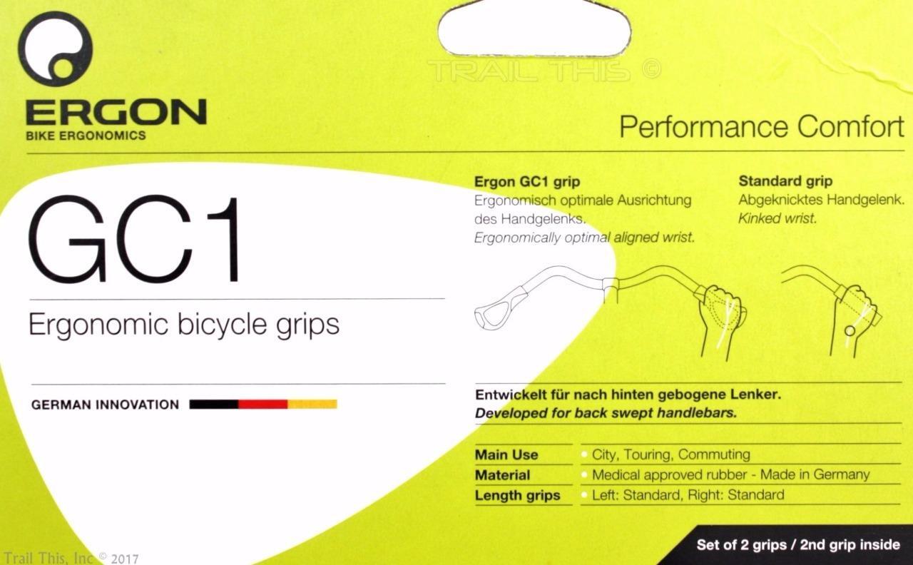 Ergon GC1 Ergonomic Bike Grips Back-Swept Handlebar Cruiser City Ergo