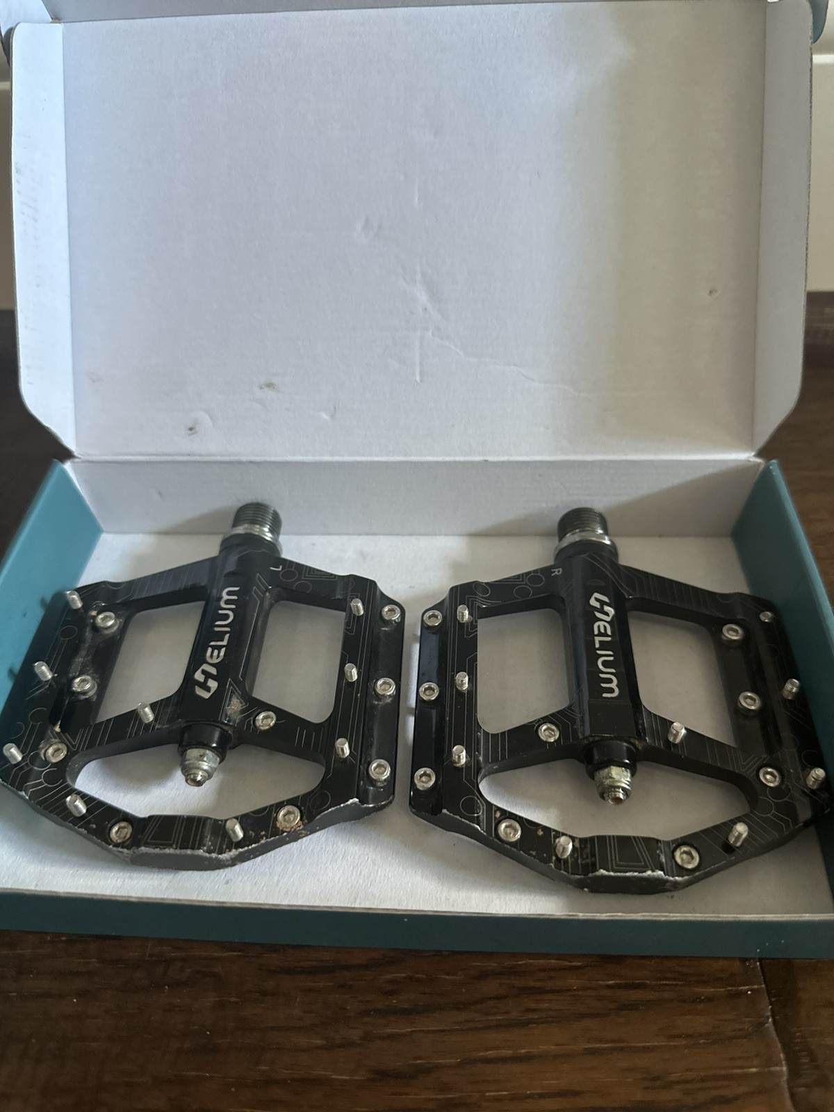 Helium Jr BMX Racing Pedals — Black, 9-Pin Titanium Spindle