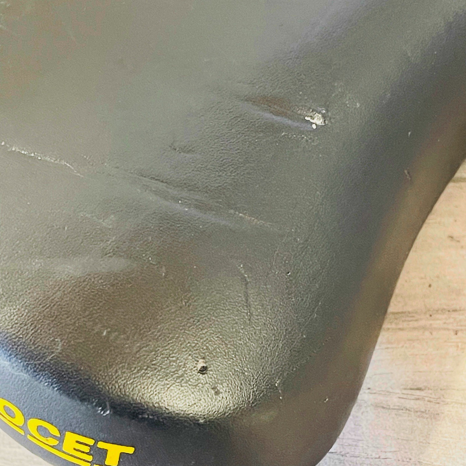 Vintage 1991 Avocet Racing I 1 Saddle Leather Black with Yellow