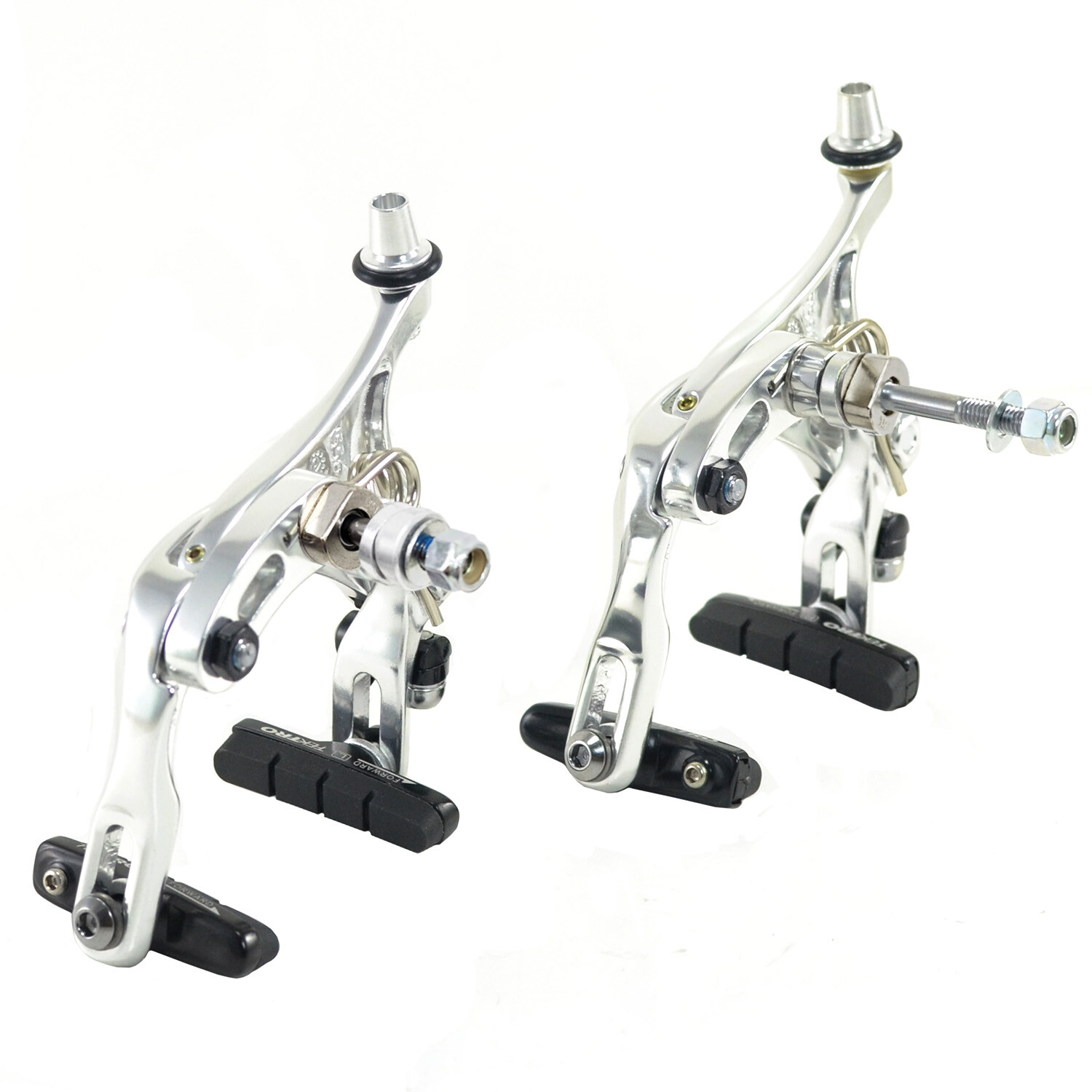 TEKTRO R559 Caliper Brake Set Long Reach 53-73mm Nutted Mount, Silver