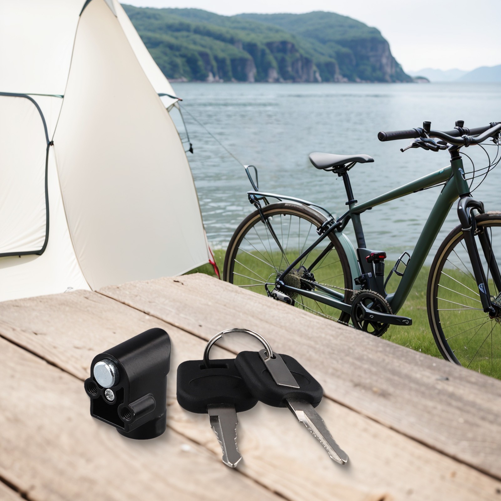 Power Lock & Key Metal Construction Approx 5x3CM Size Good Compatibility