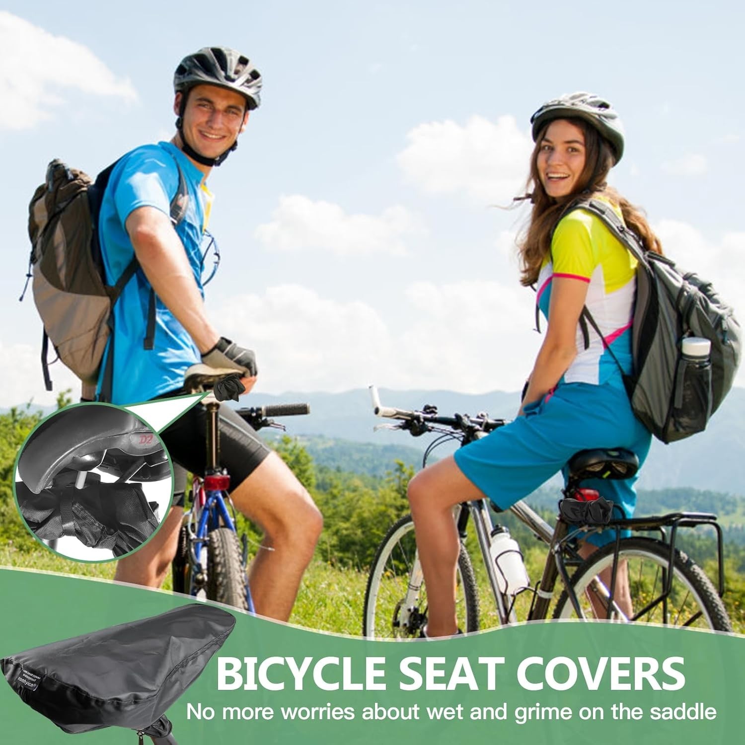 Durable Universal Fit Bike Seat Cover with Double Layer Protection – Black
