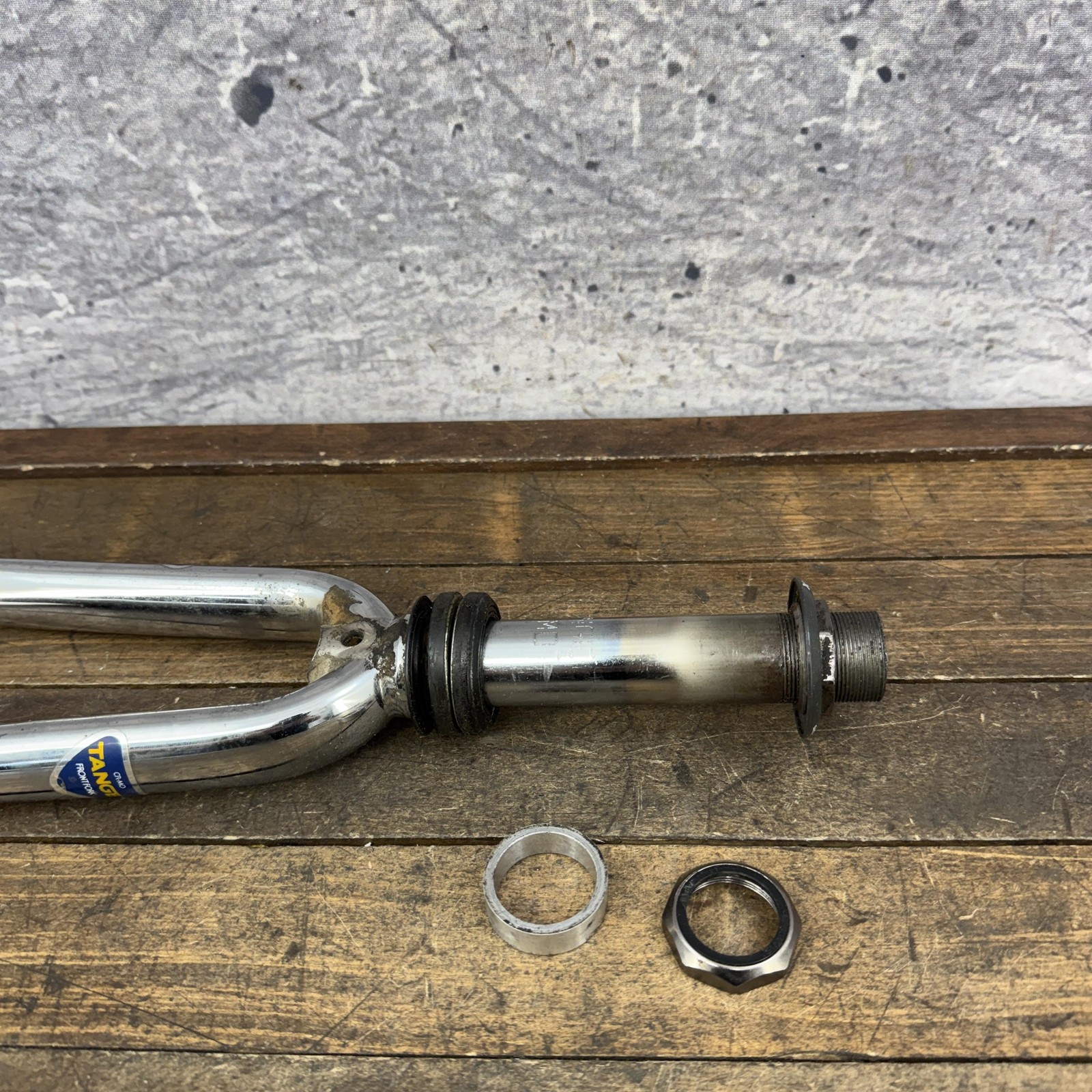 Vintage Tange CRMO 700c Fork 1 In Threaded QR SHORT Road Touring Japan Steel